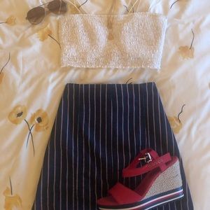 NEVER WORN—Multicolored Striped Skirt